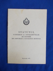 STATUTUL UNITATILOR SI DETASAMENTELOR DE PIONIERI DIN R.S.R. - BUCURESTI - 1971 foto