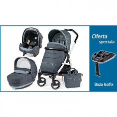 Pachet Promo Carucior 3 In 1 Book Plus S Black&amp;amp;Amp;White Completo Elite + Baza Isofix foto