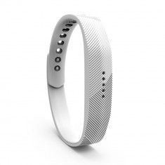 Bratara de rezerva din silicon pentru Fitbit Flex 2, alba foto