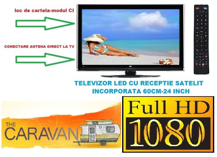 televizor auto led full hd 60cm 12 volti cu receiver satelit incorporat |  arhiva Okazii.ro