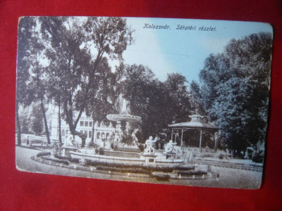 Ilustrata Cluj - Parcul 1915 foto