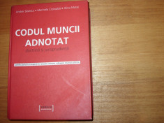 CODUL MUNCII ADNOTAT. DOCTRINA SI JURISPRUDENTA ( cartonata ) * foto