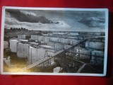 Ilustrata Constanta -Portul - Rezervoare Petroliere, interbelica