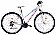 Bicicleta DHS Terrana 2922 (2016) Culoare Alb/Roz 420mmPB Cod:21629224291 foto