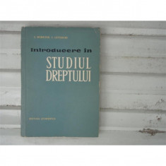 Introducere in Studiul Dreptului , I. Demeter, I. Ceterchi , 1962 foto