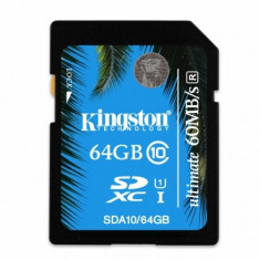 Secure Digital Xtreme Capacity 64GB SDXC UHS-I Clasa 10 Kingston foto