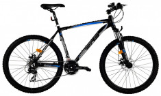 Bicicleta DHS Terrana 2625 (2016) Culoare Negru/Gri/Albastru 495mmPB Cod:21626254963 foto