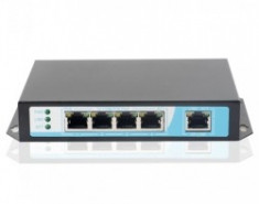 Switch industrial PoE 4x100Mbps + 1 port Ethernet uplink foto