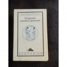 ORIGINILE GINDIRII GRECESTI - JEAN PIERRE VERNANT foto