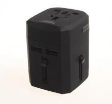 ADAPTOR AC UNIVERSAL 2 USB 2.5A 163 BLK foto