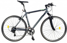 Bicicleta DHS Contura 2865 Culoare Gri/Verde 480mmPB Cod:21528654878 foto