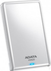HDD extern Adata HV620 2.5&amp;#039;&amp;#039; 1TB USB3, elegant, alb foto