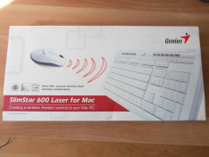 Kit Tastatura + Mouse Wireless pentru Mac Genius SlimStar 600 Laser. foto