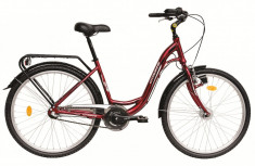 Bicicleta DHS Citadinne 2636 (2016) Culoare Maro/Alb/Negru 430mmPB Cod:21626364349 foto