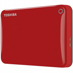 Hard disk extern Toshiba Canvio Connect II, 2 TB, 2.5 inch, USB 3.0, rosu foto