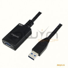 Cablu repetor USB 3.0, M/T, 5m, Logilink &amp;#039;UA0127&amp;#039; foto