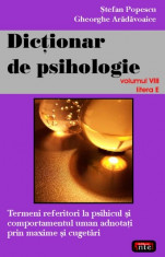 Gh. Aradavoaice - Dictionar de psihologie vol. 8 - 5297 foto