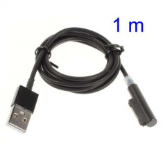 Cablu Incarcare Sony Xperia Z3 D6653 Magnetic LED Negru foto