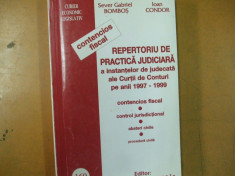 Repertoriu de practica judiciara contencios fiscal curtea conturi 1997 - 1999 foto