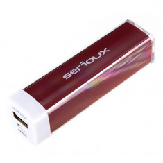 Baterie externa Serioux 201MS PowerBank 2200 mAh rosu maron foto