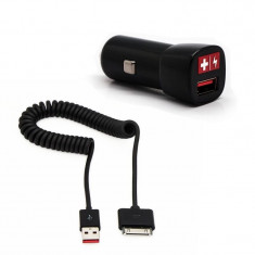 Incarcator auto iPhone 4/4S Swiss Charger 1A foto