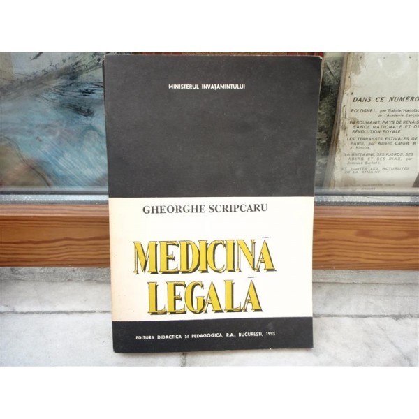 Medicina legala , Prof. dr . Gheorghe Scripcaru , 1993 foto mare Medicina legala , Prof. dr . Gheorghe Scripcaru , 1993 foto mare