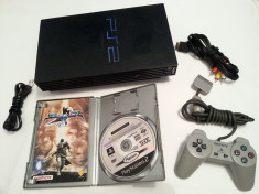 Joc PlayStation 2 + maneta + disc Soulcalibur 3 + cabluri consola tv PS2 Sony foto