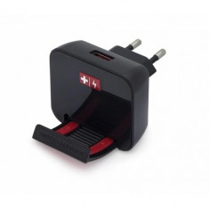 Incarcator Retea Swiss Charger USB Negru 1A foto