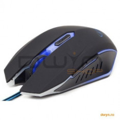 Mouse gaming USB, 2400 dpi, blue foto
