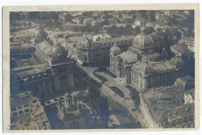 3759 - BUCURESTI, Vedere din Avion - old postcard, real PHOTO - used - 1932 foto