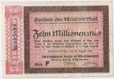 Luxemburg Notgeld 10000000 Mark Mulheim 1923 VF foto