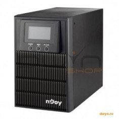 Njoy UPS Online Dubla Conversie 1000VA, Tower, ATEN 1000L, 3 x Schuko back-up sockets, LCD, USB/RS23 foto