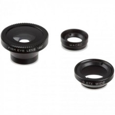 Set lentile magnetice pentru smartphone 3 in 1 - Macro, Fish-eye, Wide Angle Lens foto