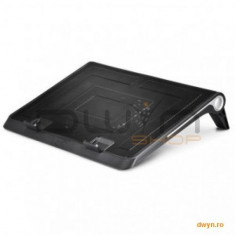 Stand notebook DeepCool 15.6&amp;#039; - 1* fan 180mm, 1* USB, plastic &amp;amp; metal, black, design anti-alunecare foto