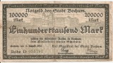 Luxemburg Notgeld 100000 Mark Bochum 1923 F