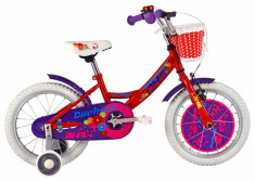 Bicicleta Copii DHS Duchess 1602 (2016) Culoare RosuPB Cod:216160220 foto