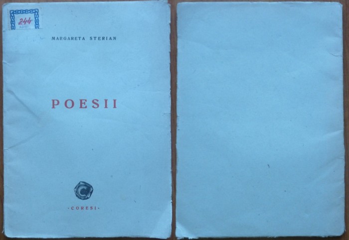 Margareta Sterian, Poesii, 1945, editia 1, exemplar 193 / 350