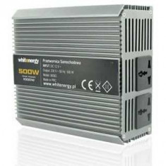 Whitenergy invertor DC/AC de la 12V DC la 230V AC 400W, 2 AC receptacle foto