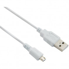 4World Cablu USB 2.0 MICRO 5pini, AM / B MICRO transfer/incarcare, 1.0m, alb foto