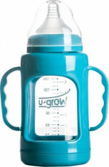 Biberon U-Grow din sticla A-1010 200 ml Blue foto