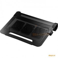 Stand notebook COOLER MASTER 19&amp;#039;. - NotePal U3 Plus, 3* fan 80mm, 1* USB, plastic &amp;amp; aluminiu, black foto