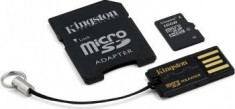 Kingston Card de Memorie microSDHC 16GB Class4 + Card Reader MBLY4G2/16GB foto
