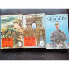 MEMOIRES DE GUERRE - GENERAL DE GAULLE 3 VOLUME foto