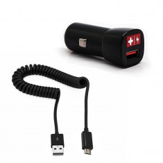 Incarcator Auto MicroUSB Swiss Charger 1A foto