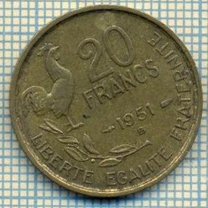 9129 MONEDA- FRANTA - 20 FRANCS -anul 1951 B - starea ce se vede