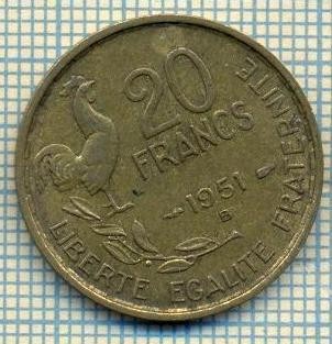 9129 MONEDA- FRANTA - 20 FRANCS -anul 1951 B - starea ce se vede foto