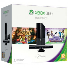 Consola Xbox 360 4GB + Kinect Sensor + 2 jocuri ( Kinect Adventures, Kinect Sport Ultimate Colection) + 1 luna Xbox Live Gold foto