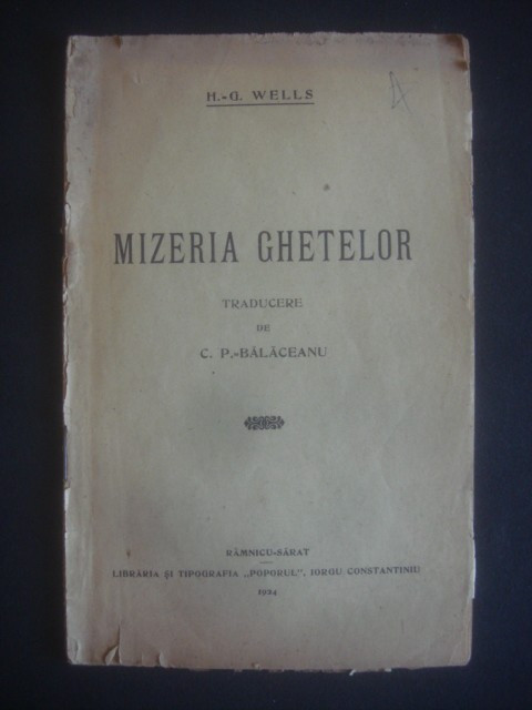 H. G. WELLS - MIZERIA GHETELOR {1924}