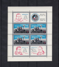 ROMANIA 1971 LP 772 a APOLLO 15 BLOC DANTELAT MNH foto