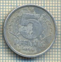 9072 MONEDA- GERMANIA(RDG) - 5 PFENNIG -anul 1983 A - starea ce se vede foto